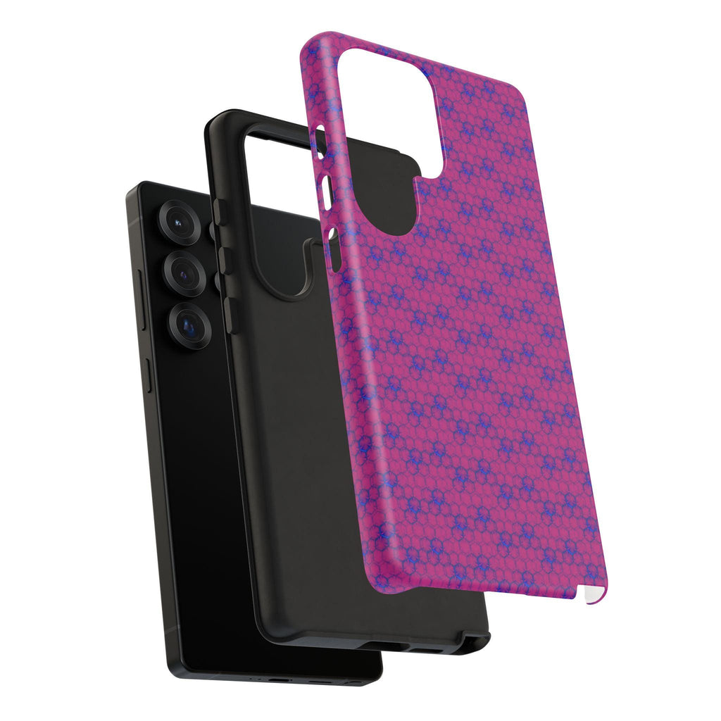 Pink Hexagon Pattern Tough Case | Geometric Phone Cover