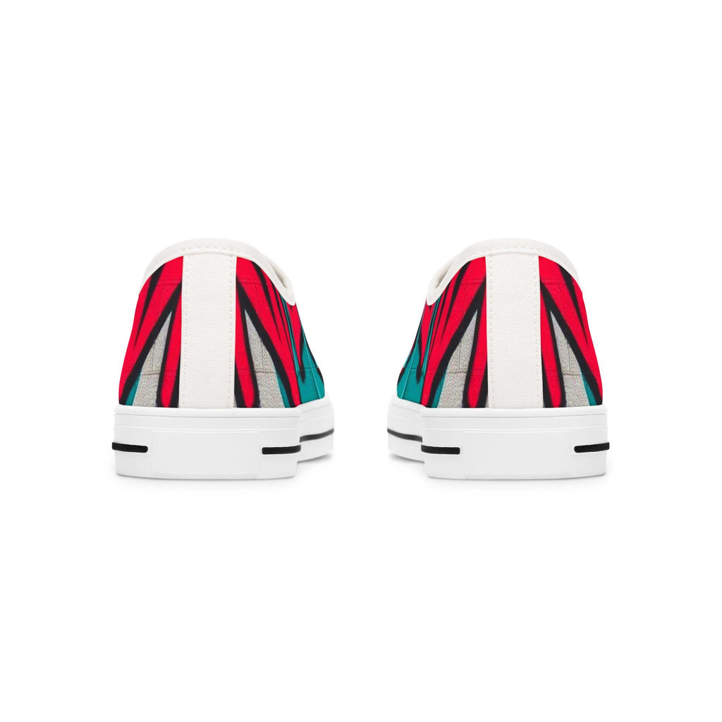 Teal Pink Street Graffiti Women's Low Top Sneakers