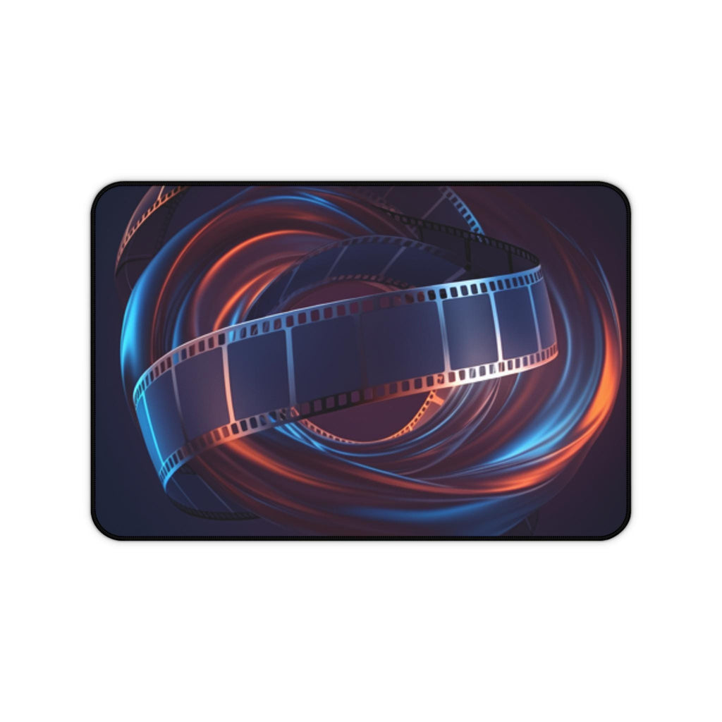 Cinematic Film Reel Swirl Desk Mat | Movie Theme Desk Pad