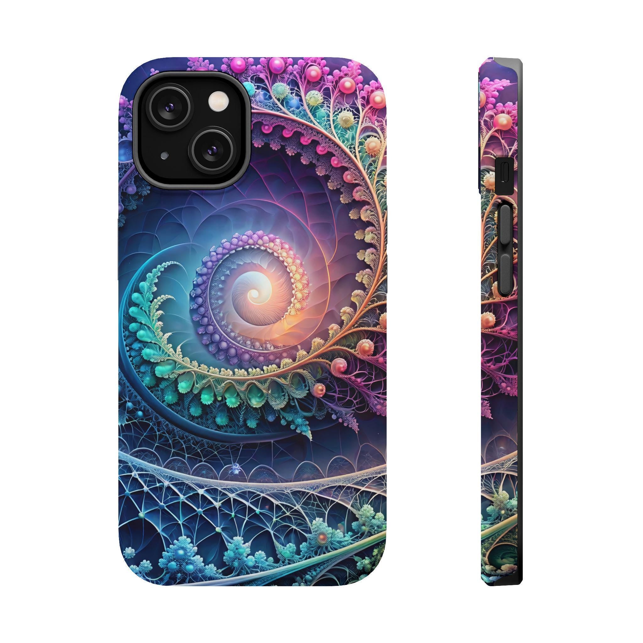 Colorful Fractal Spiral Phone Case | Magnetic Impact-Resistant Case