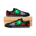 Neon Green Skull Abstract Women's Sneakers | Colorful Electric Pattern