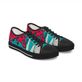 Teal Pink Street Graffiti Women's Low Top Sneakers