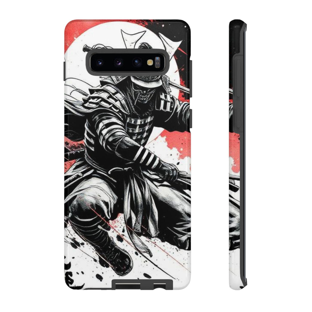 Samurai Warrior phone case | Black red ink splash, Japanese sword art