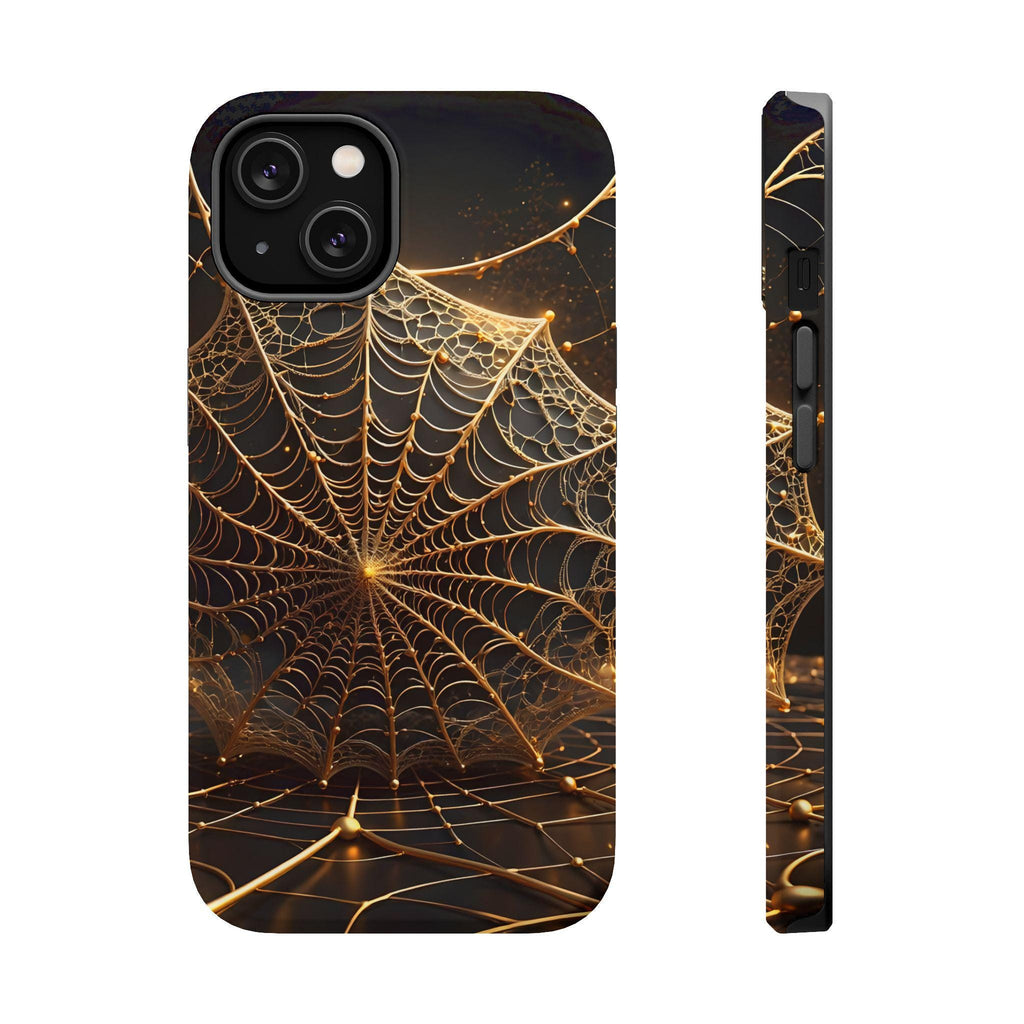 Golden Spiderweb Phone Case | Magnetic Impact-Resistant Case