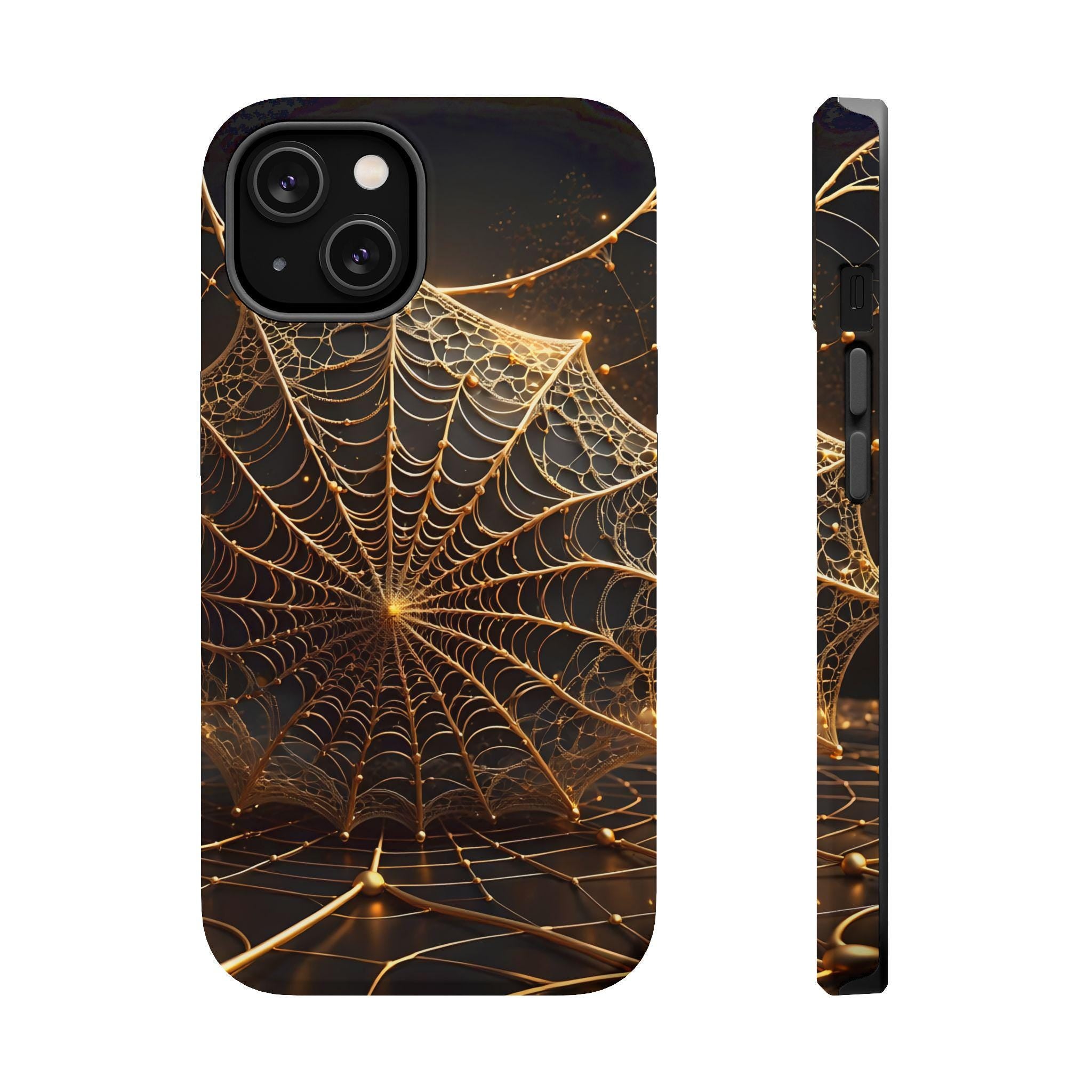 Golden Spiderweb Phone Case | Magnetic Impact-Resistant Case