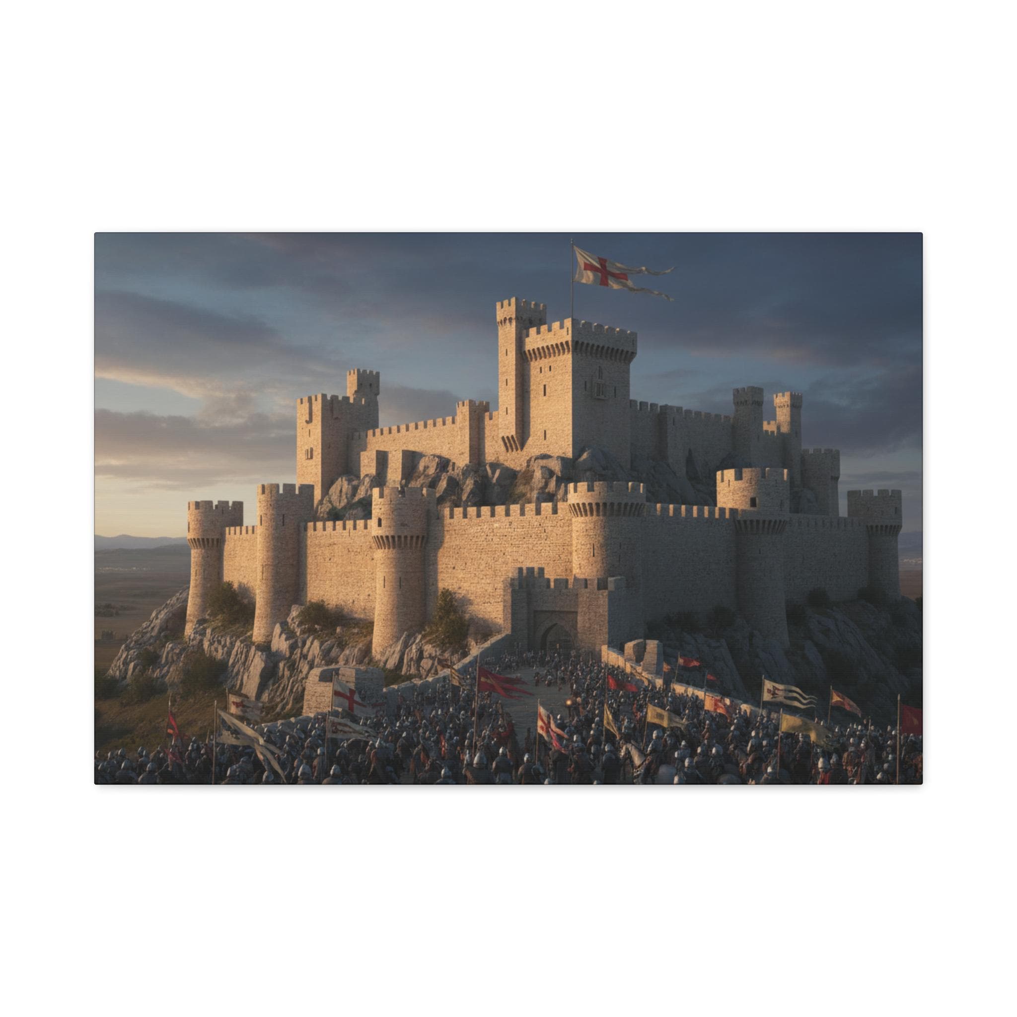 Medieval Castle Siege Matte Canvas