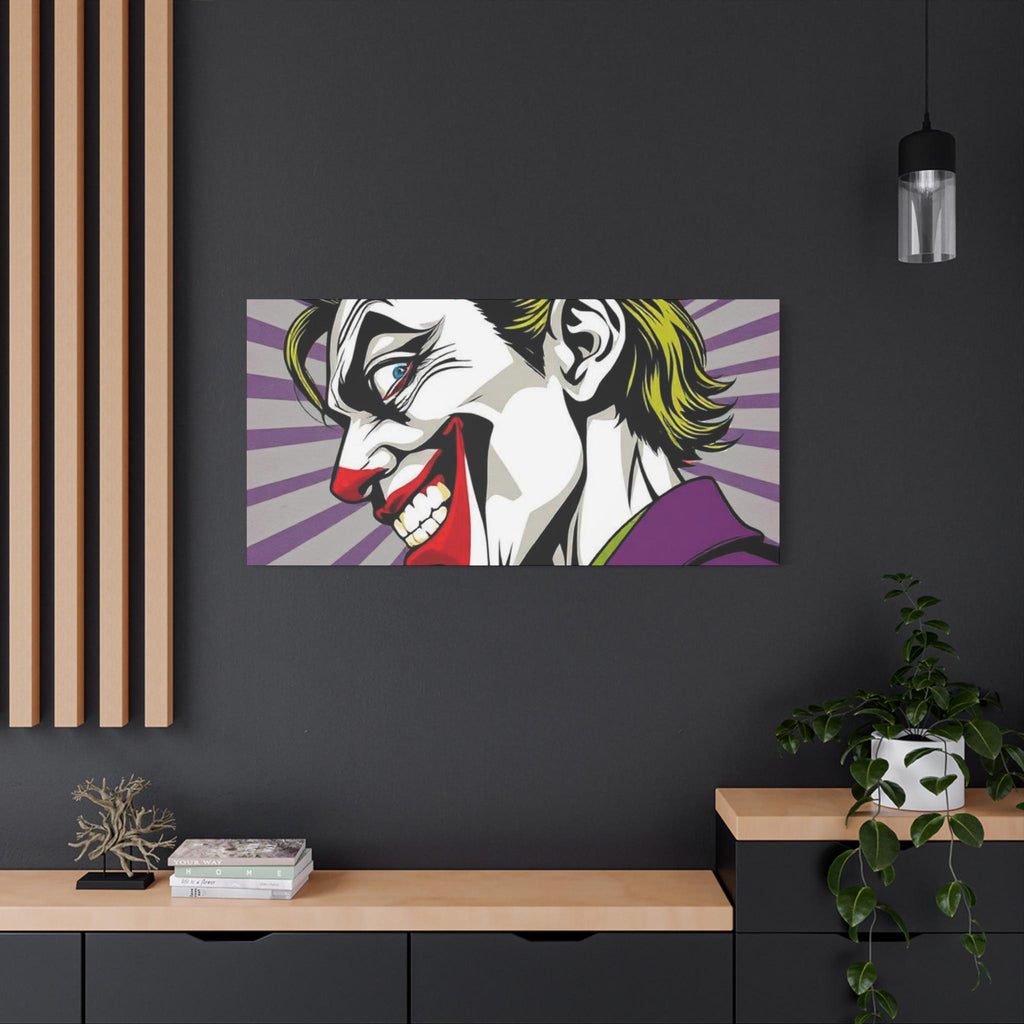 Smiling Joker Portrait Matte Canvas