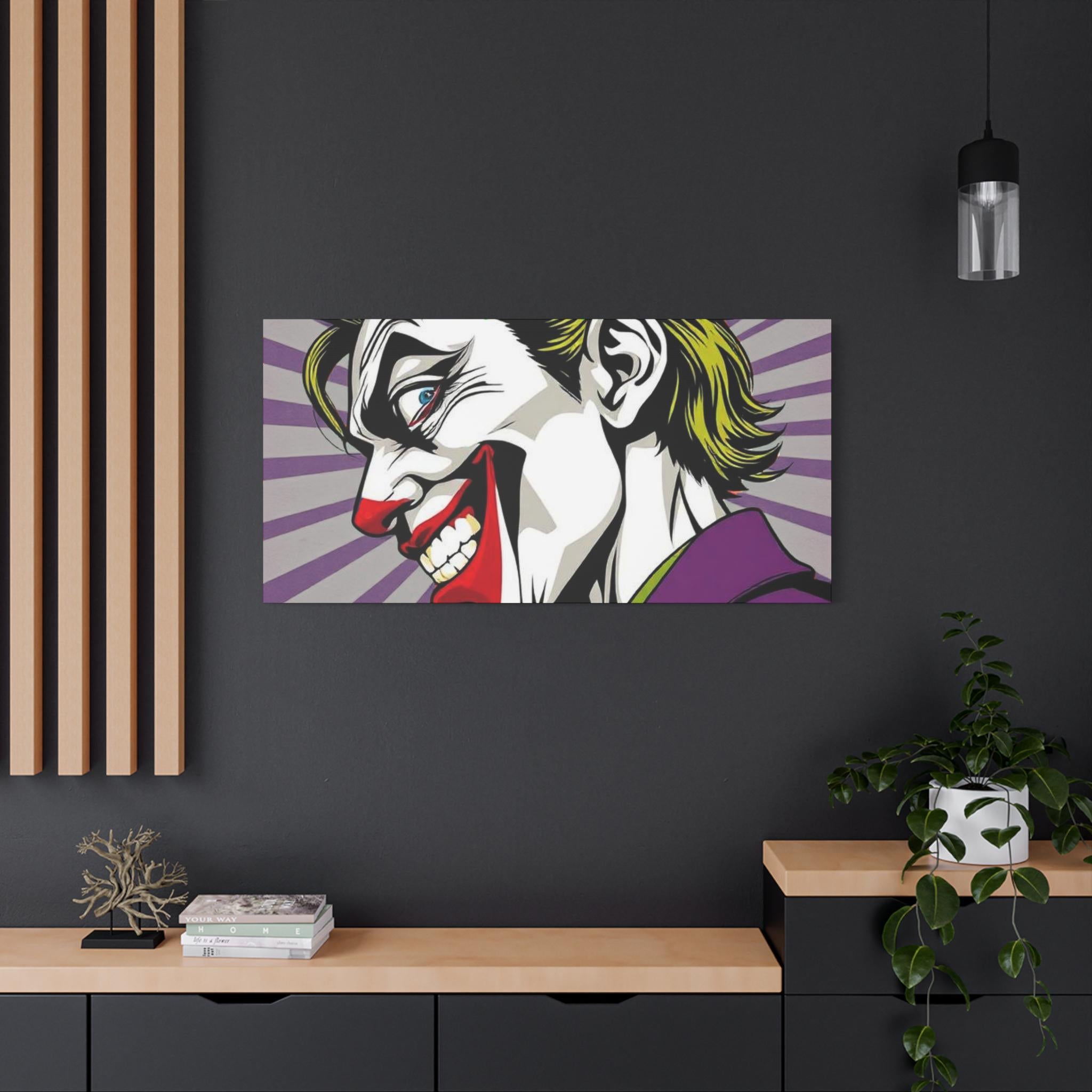 Smiling Joker Portrait Matte Canvas