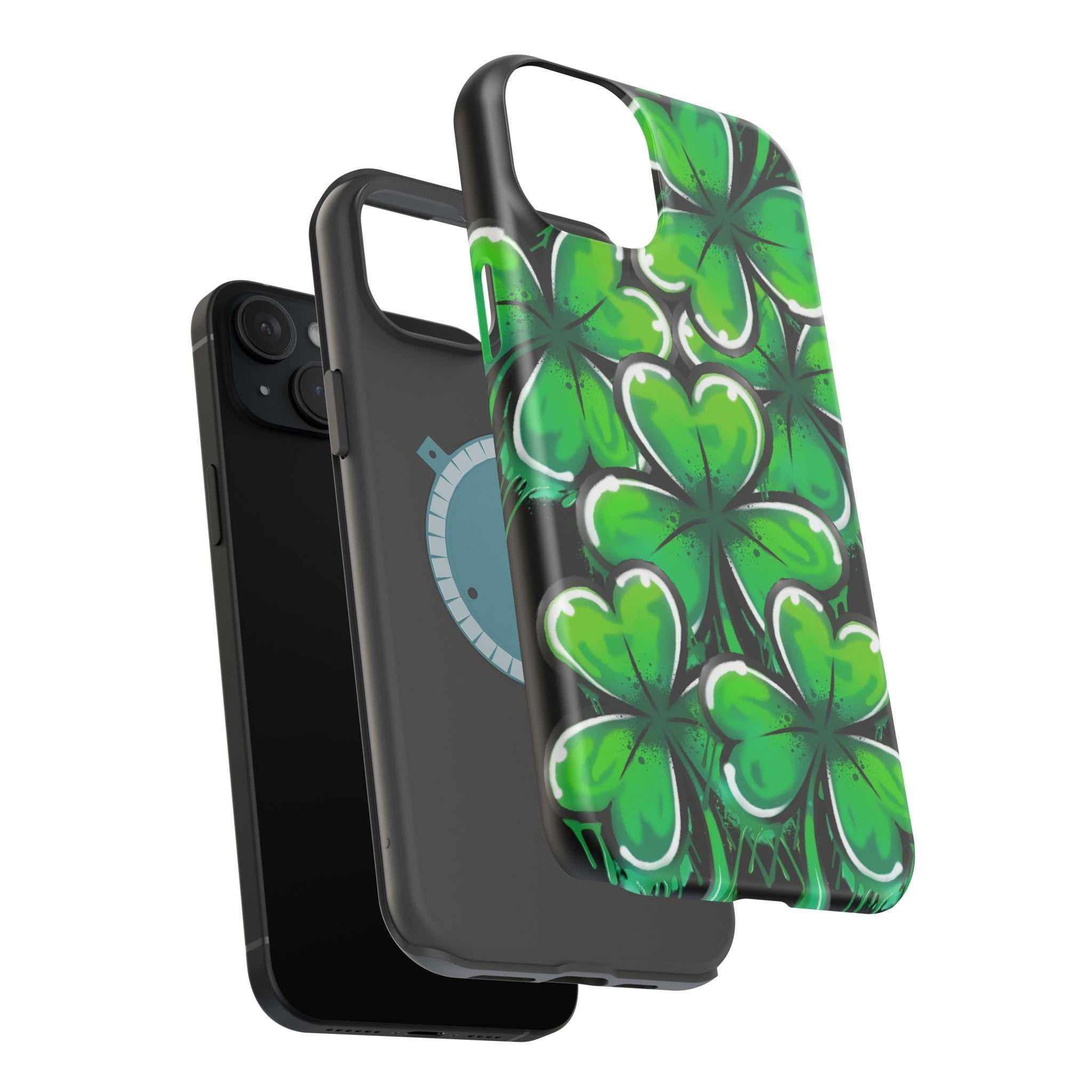 Four Leaf Clover Pattern Phone Case | Magnetic Impact-Resistant Case