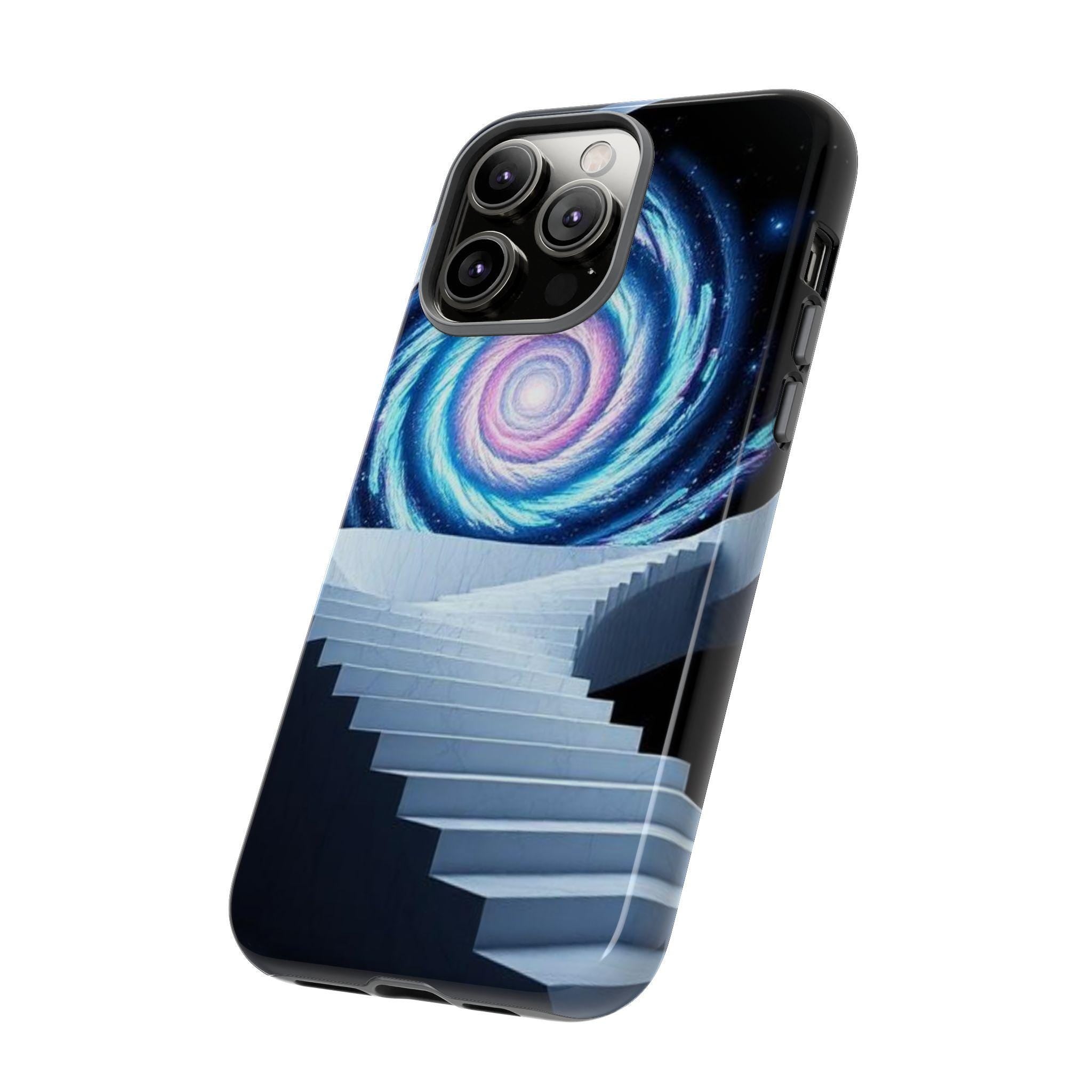 Galaxy Spiral Staircase phone case | cosmic vortex iPhone case