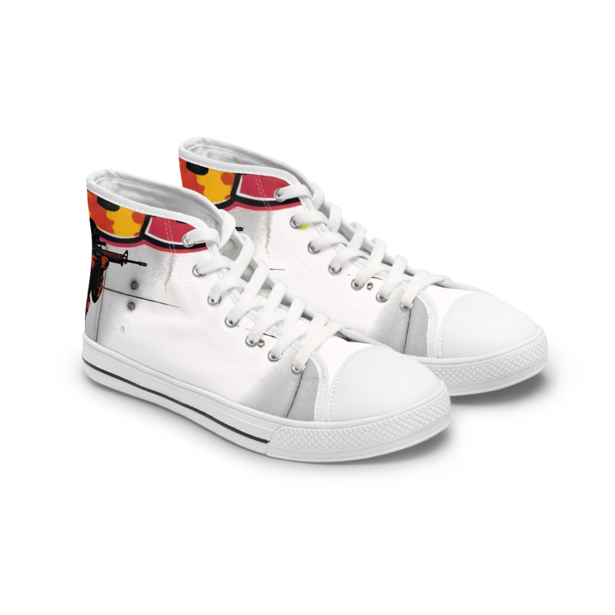 Graffiti Soldier High Top Sneakers | Women's Canvas Streetwear Shoes