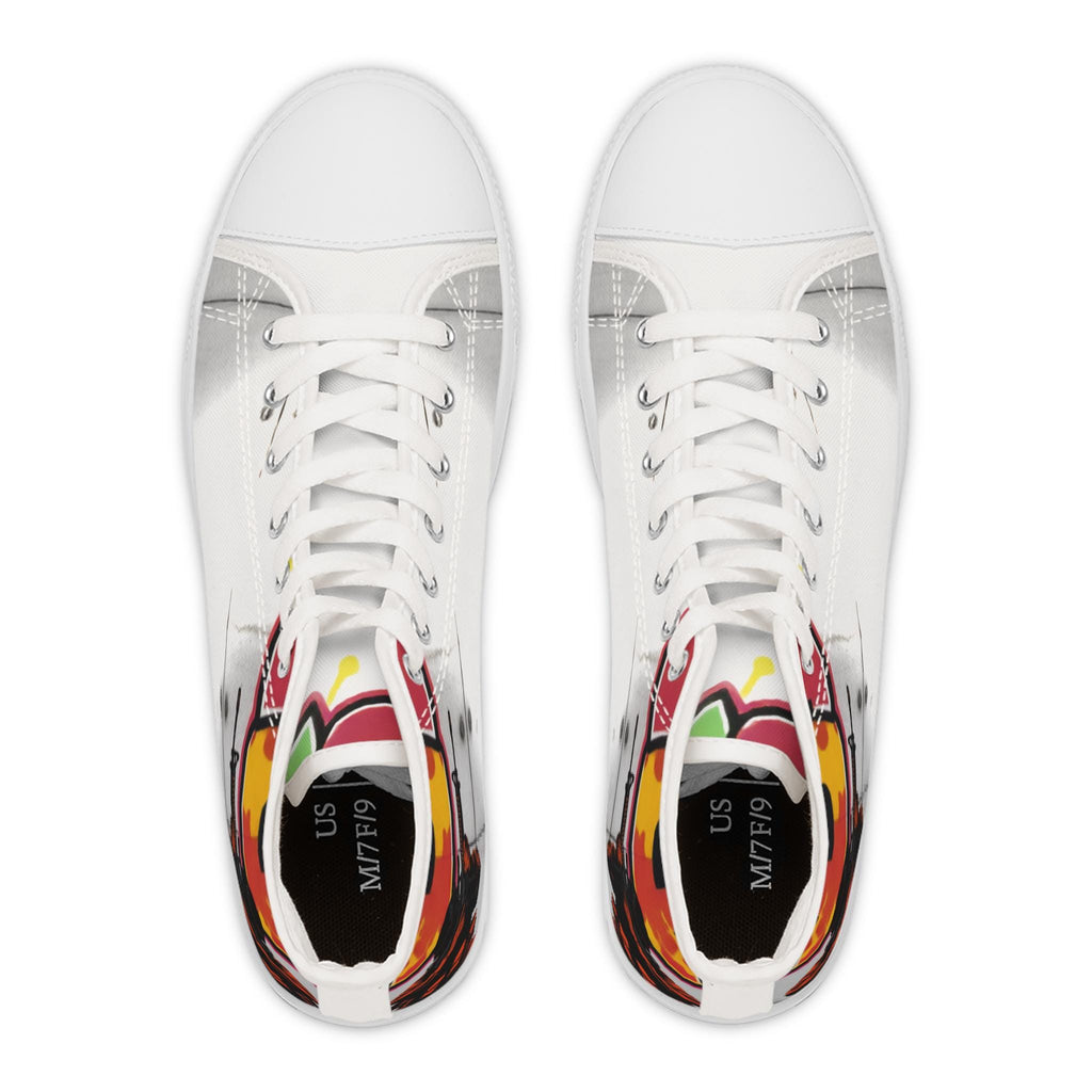 Graffiti Soldier High Top Sneakers | Women's Canvas Streetwear Shoes