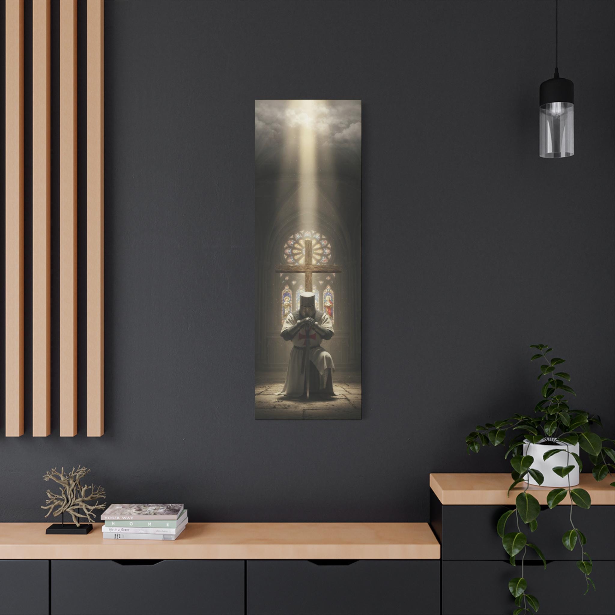Knights Templar Prayer Canvas | Matte Stretched Wall Art