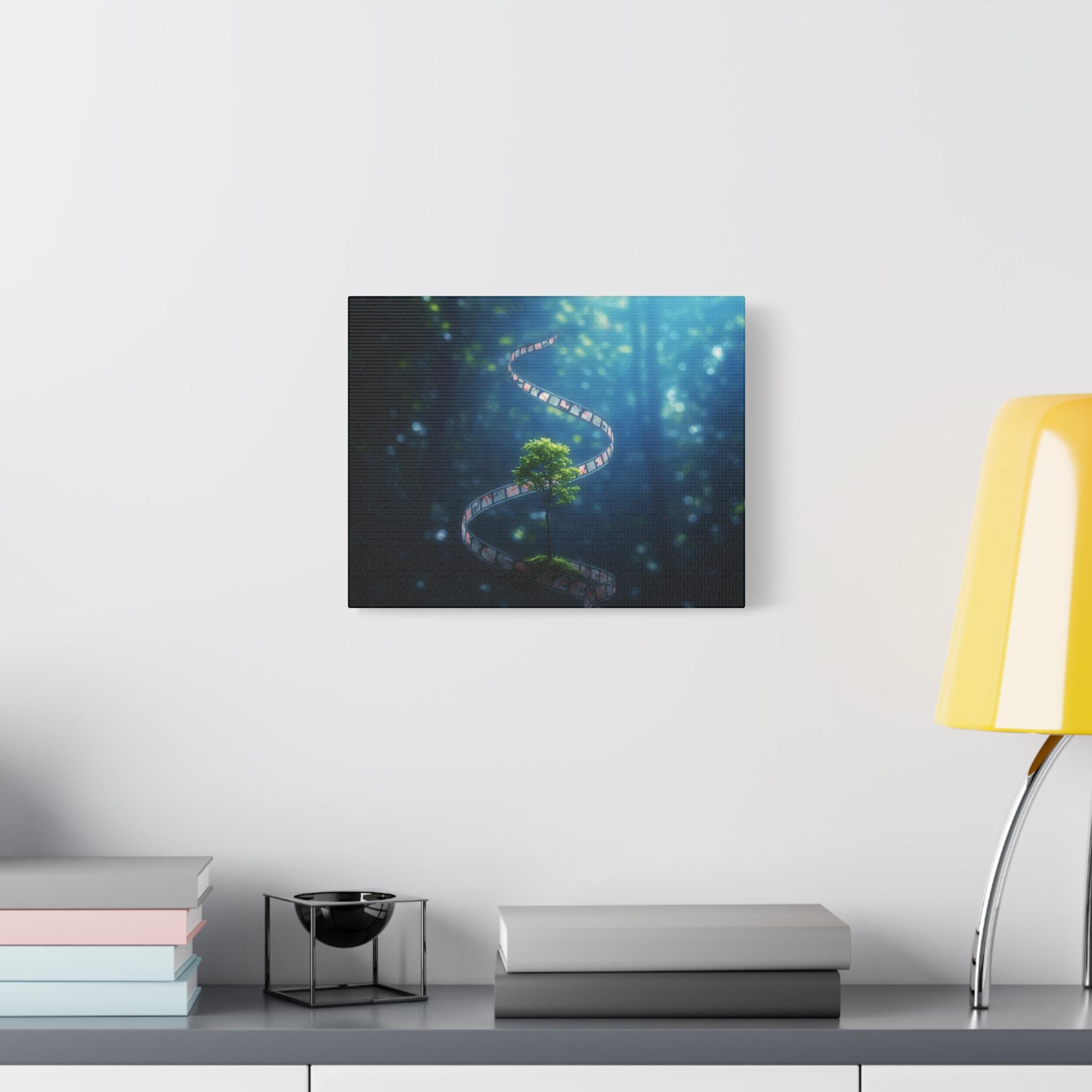 Spiral Filmstrip Tree Canvas