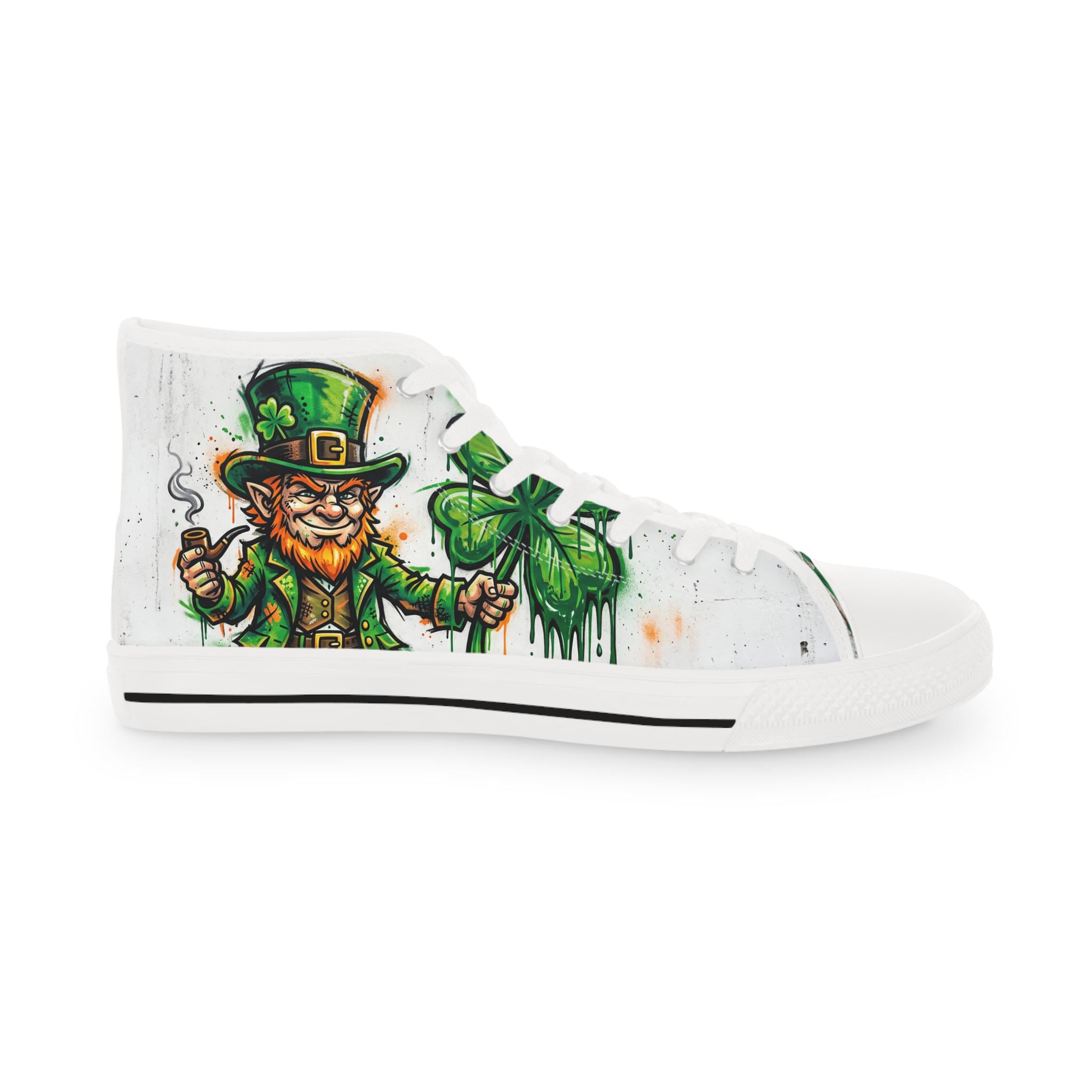 Leprechaun and Shamrock High Top Sneakers
