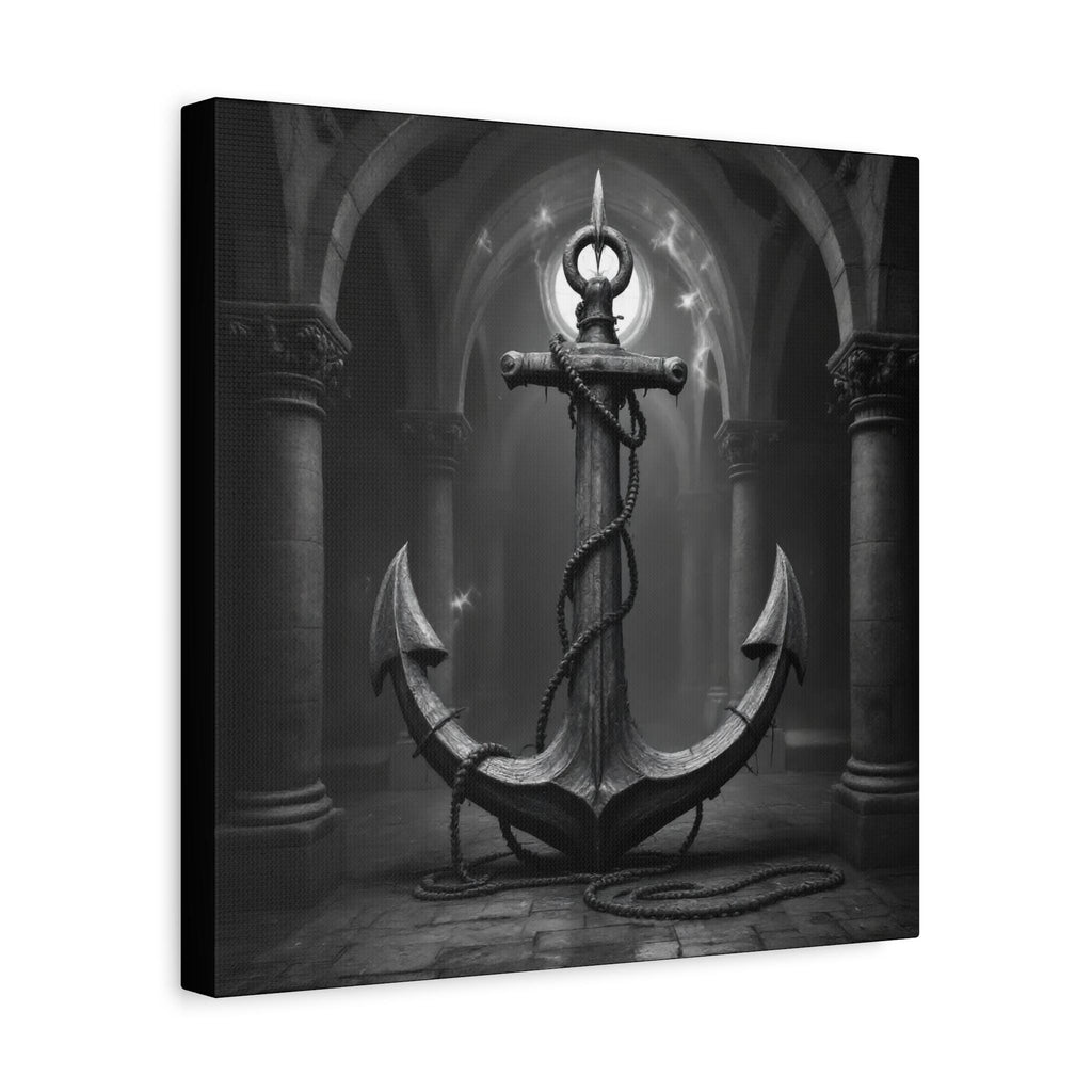 Anchor Shrine Canvas | Matte Stretched Wall Art, Gothic Nautical Decor