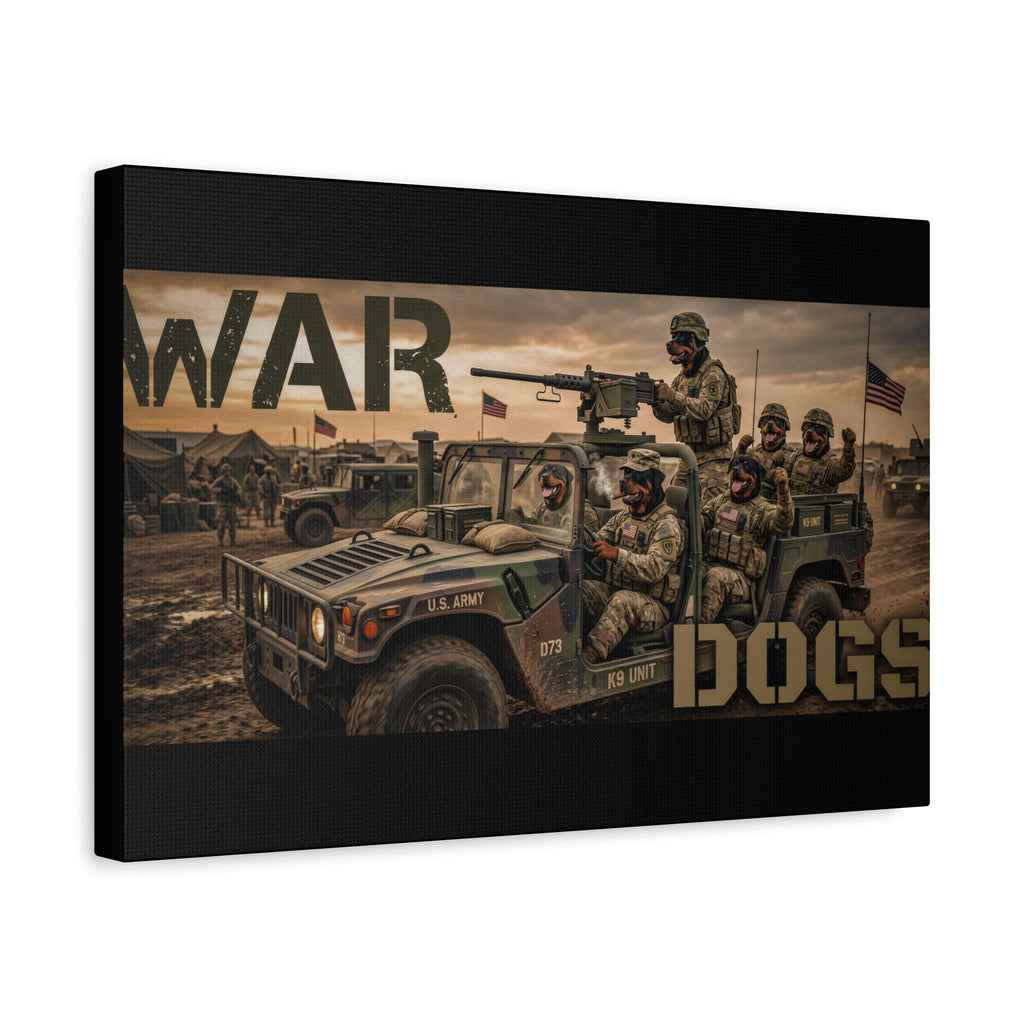 War Dogs Military Jeep Canvas