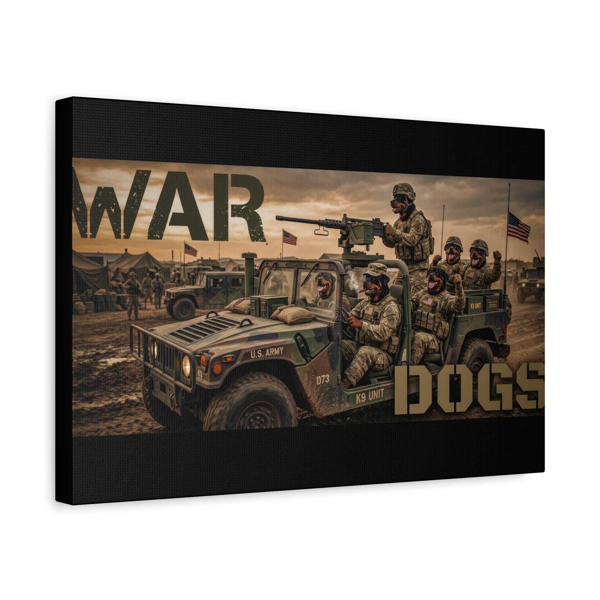 War Dogs Military Jeep Canvas