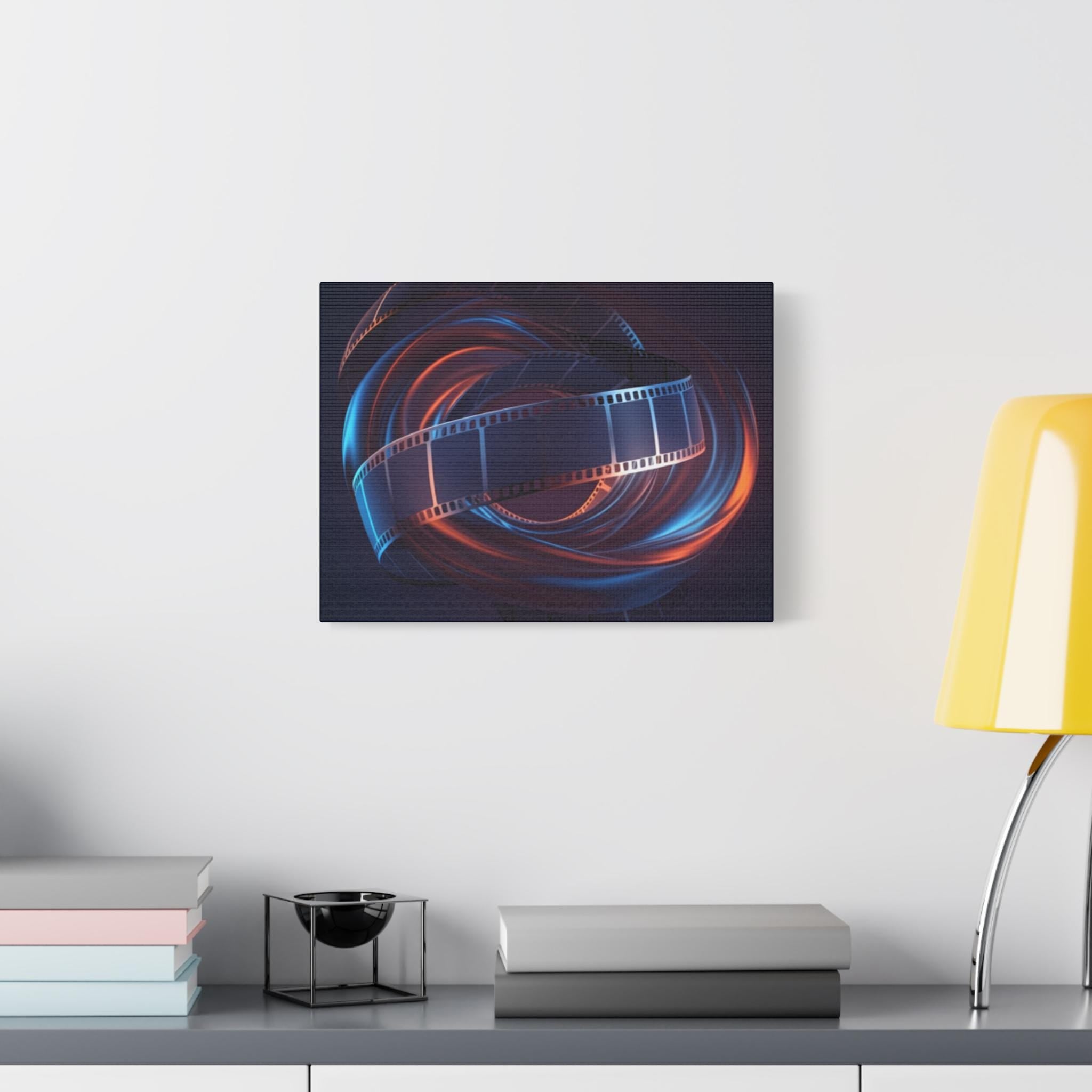 Film Reel Abstract Matte Canvas