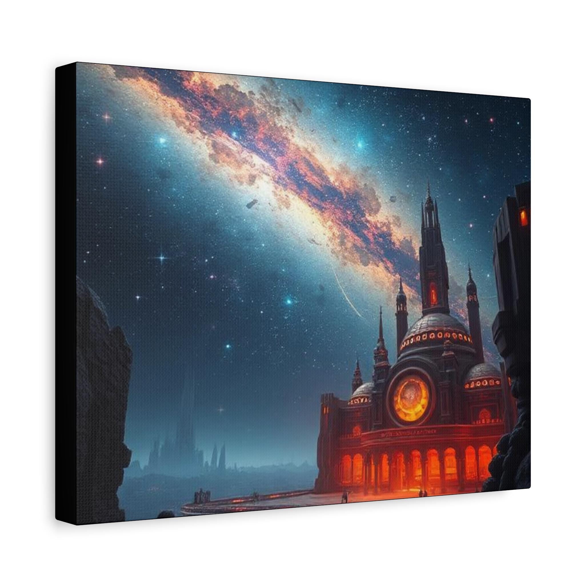 Celestial Cityscape Canvas