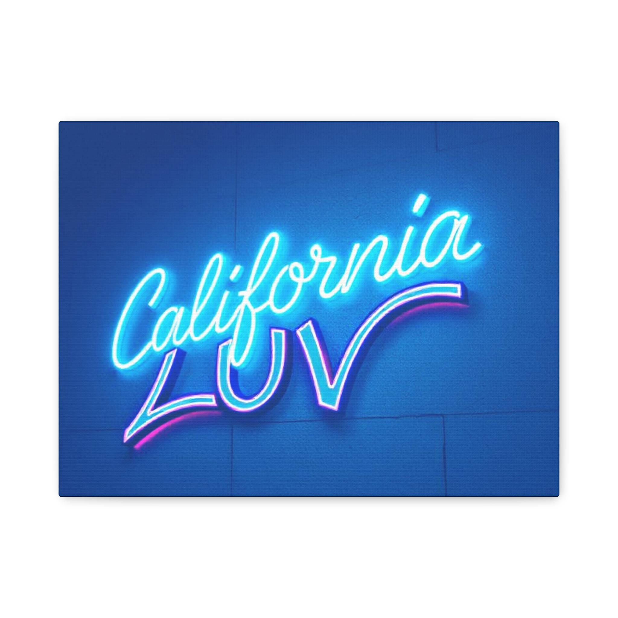 California Luv Neon Sign Canvas