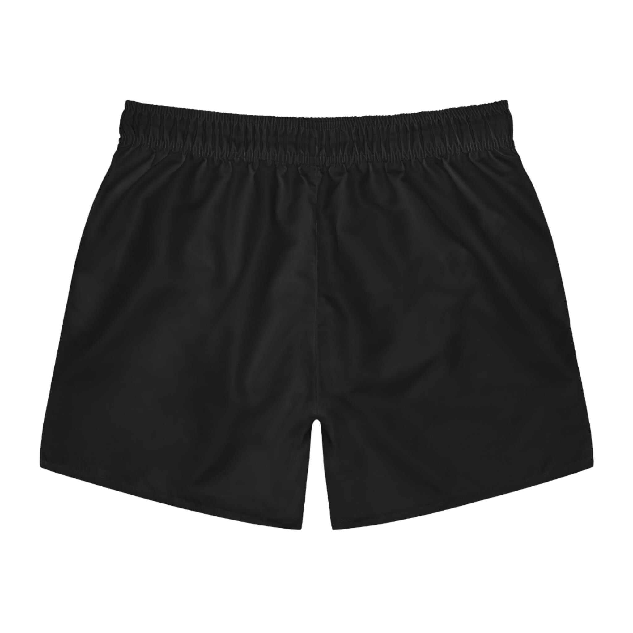 Flaming Skull Helmet Swim Trunks | Neon Military Combat Shorts