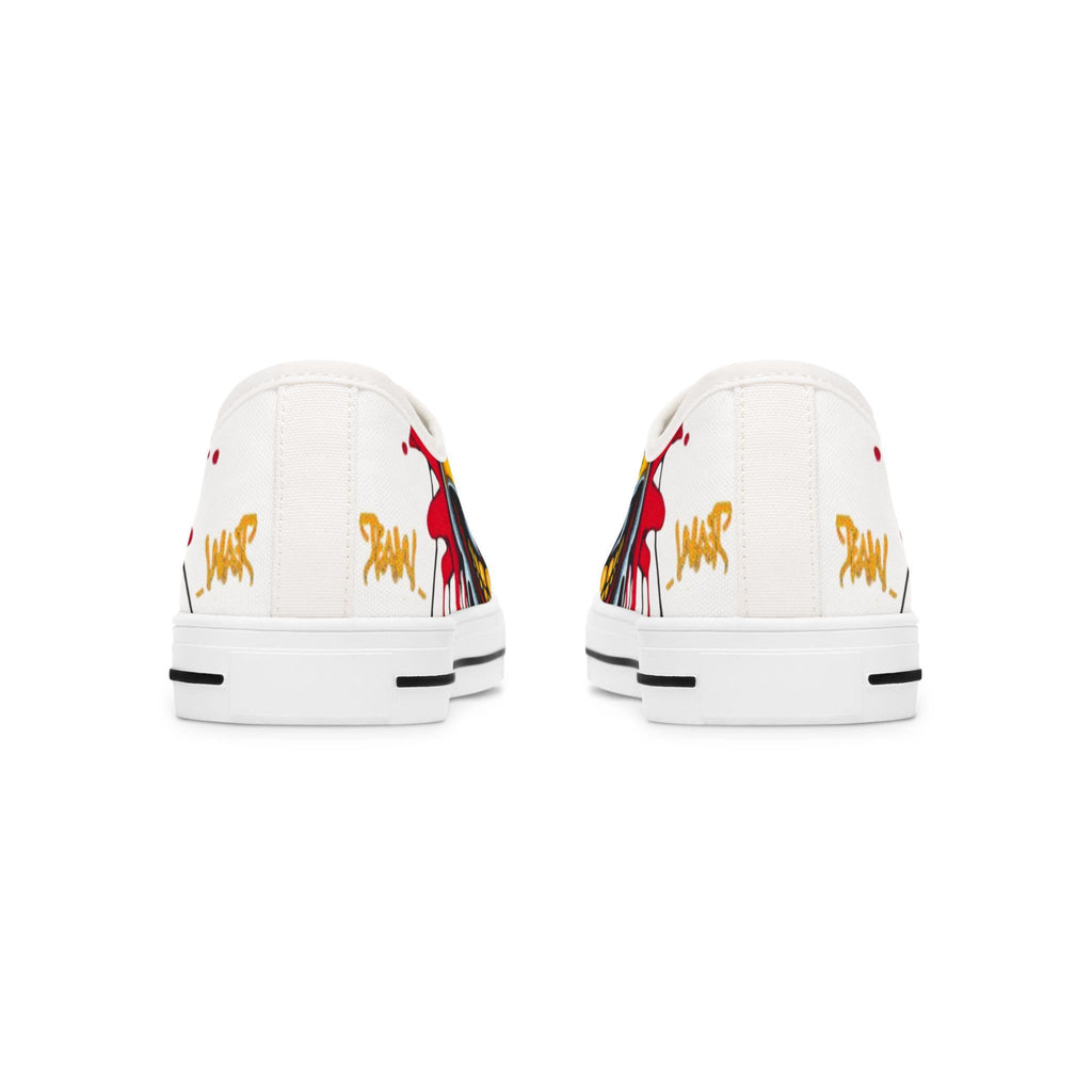 Evil Circus Clown Women's Low Top Sneakers | Horror Graffiti Art