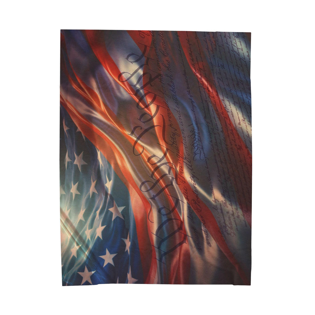 American Flag Wave blanket | Patriotic Stars Stripes Velveteen Plush