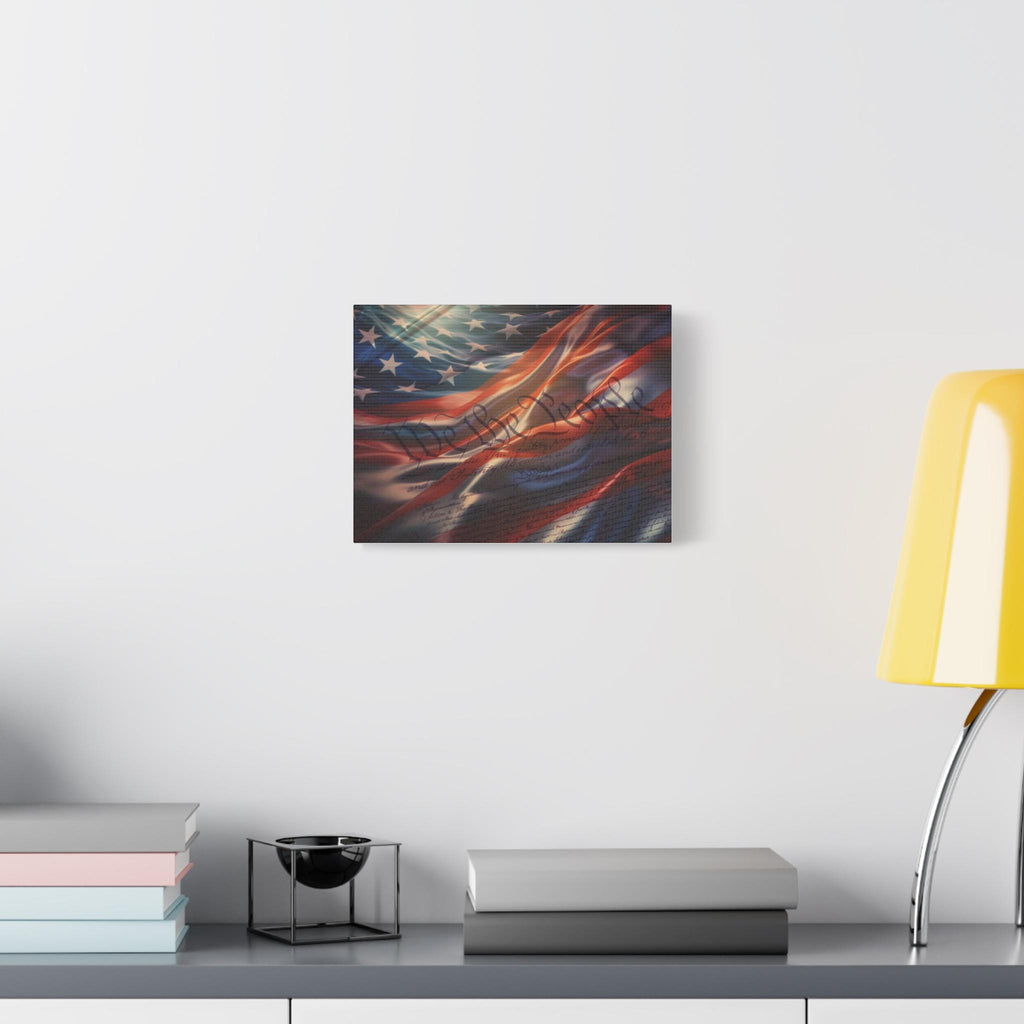 We the People Flag Canvas | Matte Stretched Canvas Wall Art