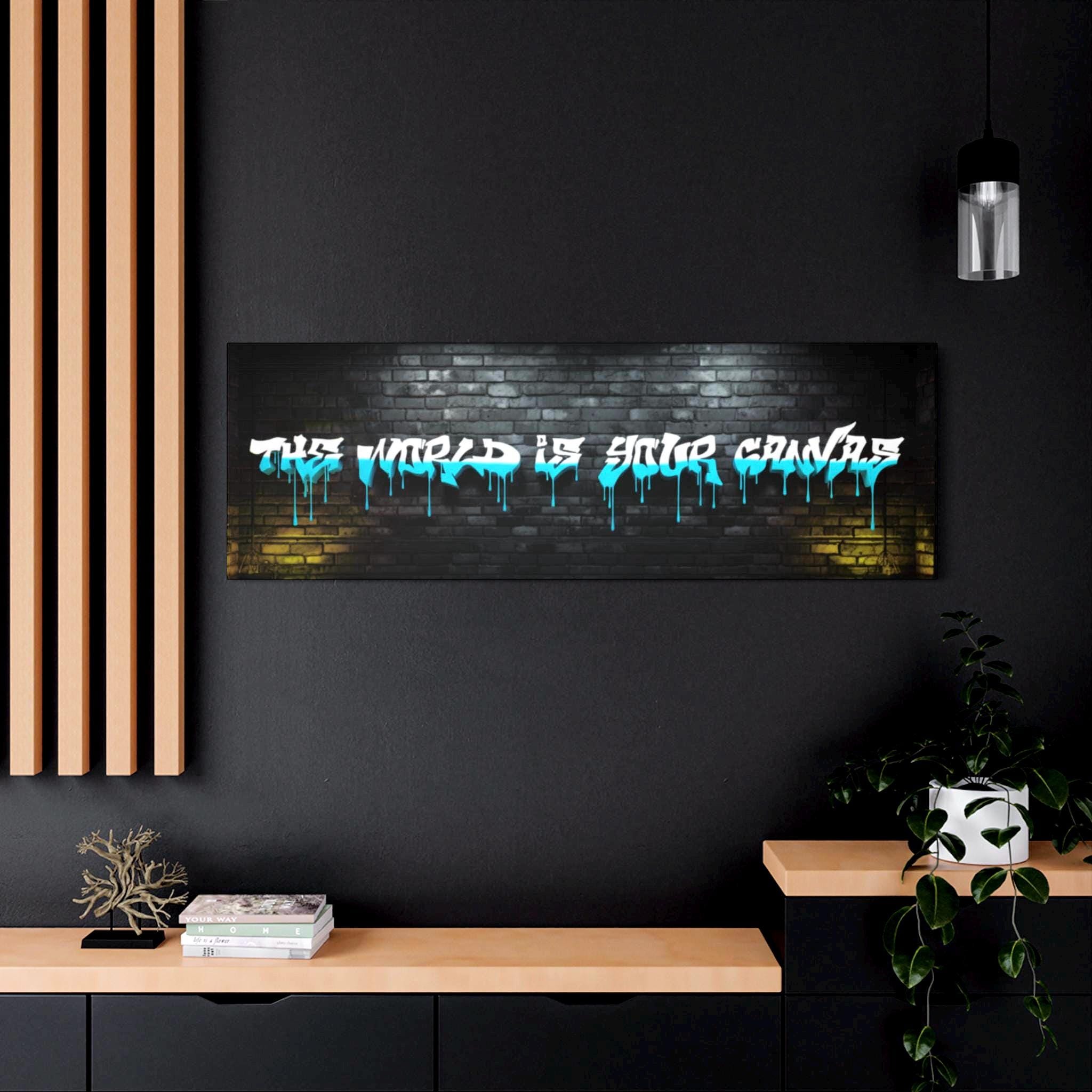 Graffiti "The World Is Yours" Matte Canvas