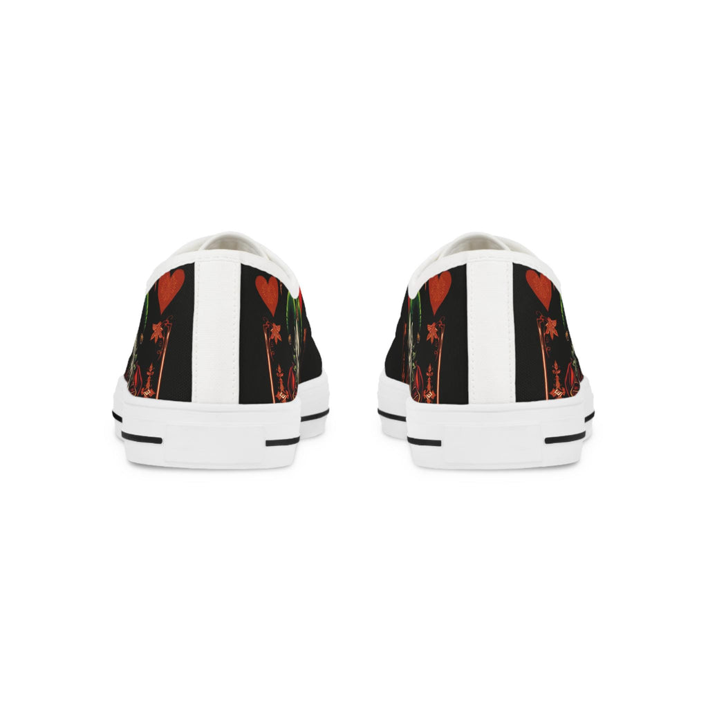 Creepy Joker Clown Face Men's Low Top Sneakers | Horror Streetwear