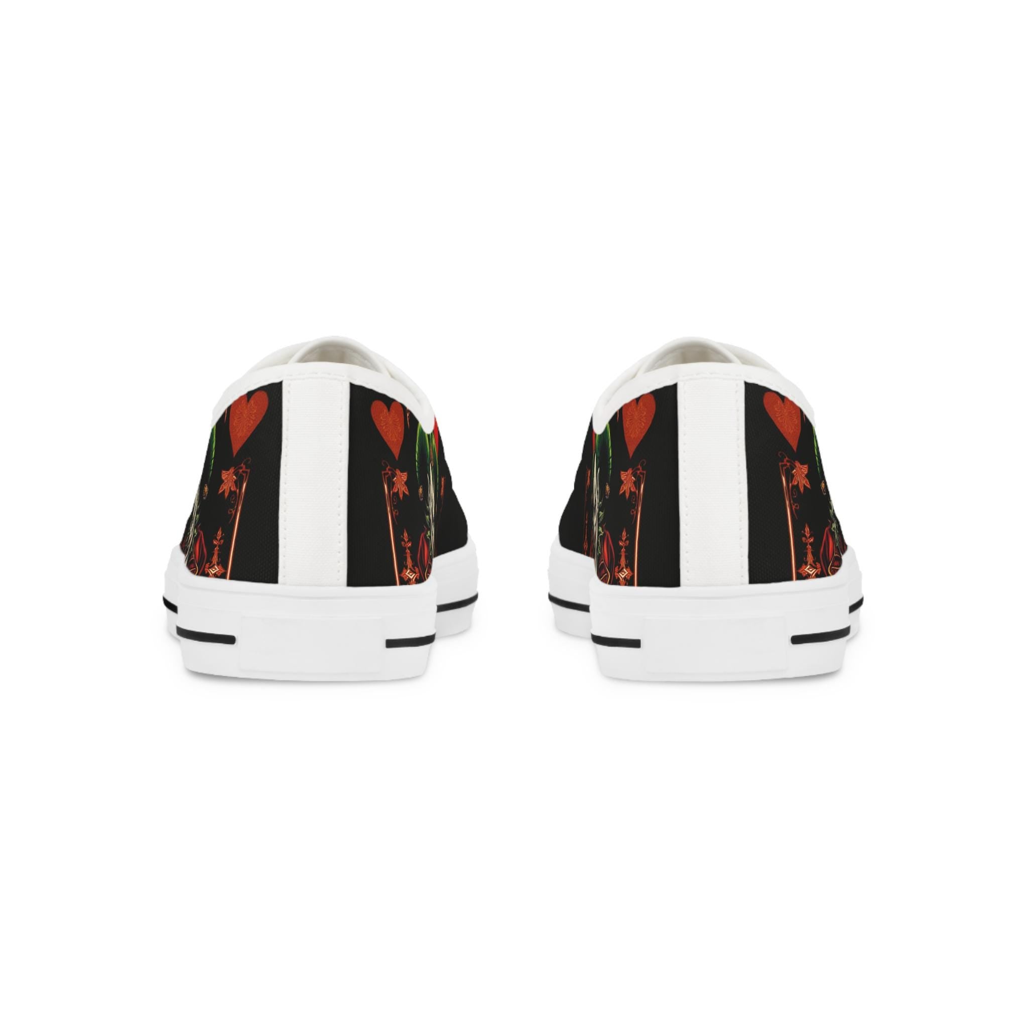 Creepy Joker Clown Face Men's Low Top Sneakers | Horror Streetwear