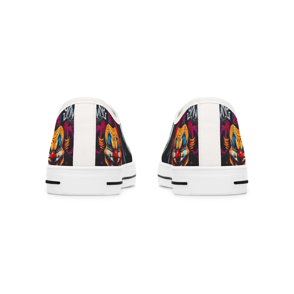 Scary Grinning Clown Sneakers Women's Low Top Sneakers | Horror Circus Pattern
