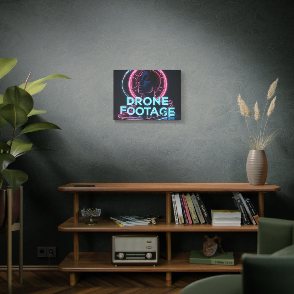 Neon Portrait "DRONE FOOTAGE" Canvas