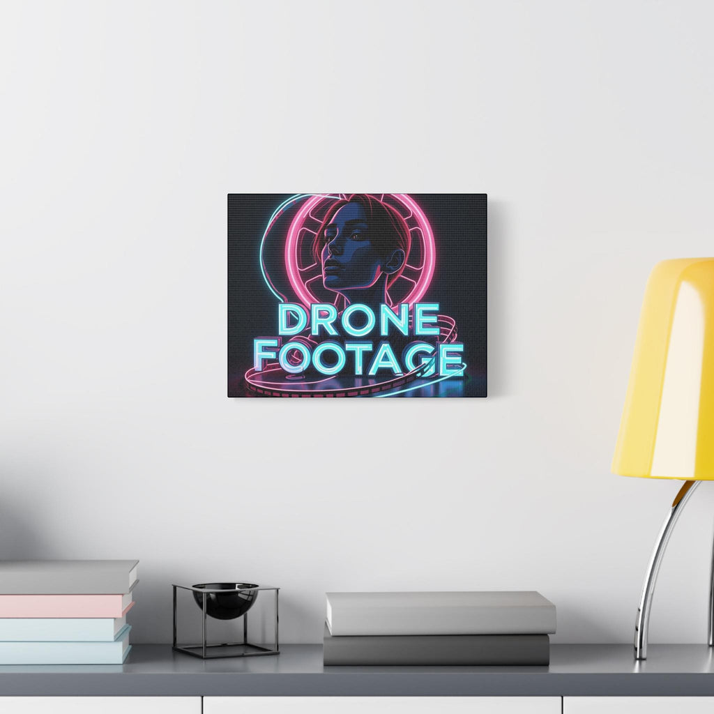Neon Portrait "DRONE FOOTAGE" Canvas