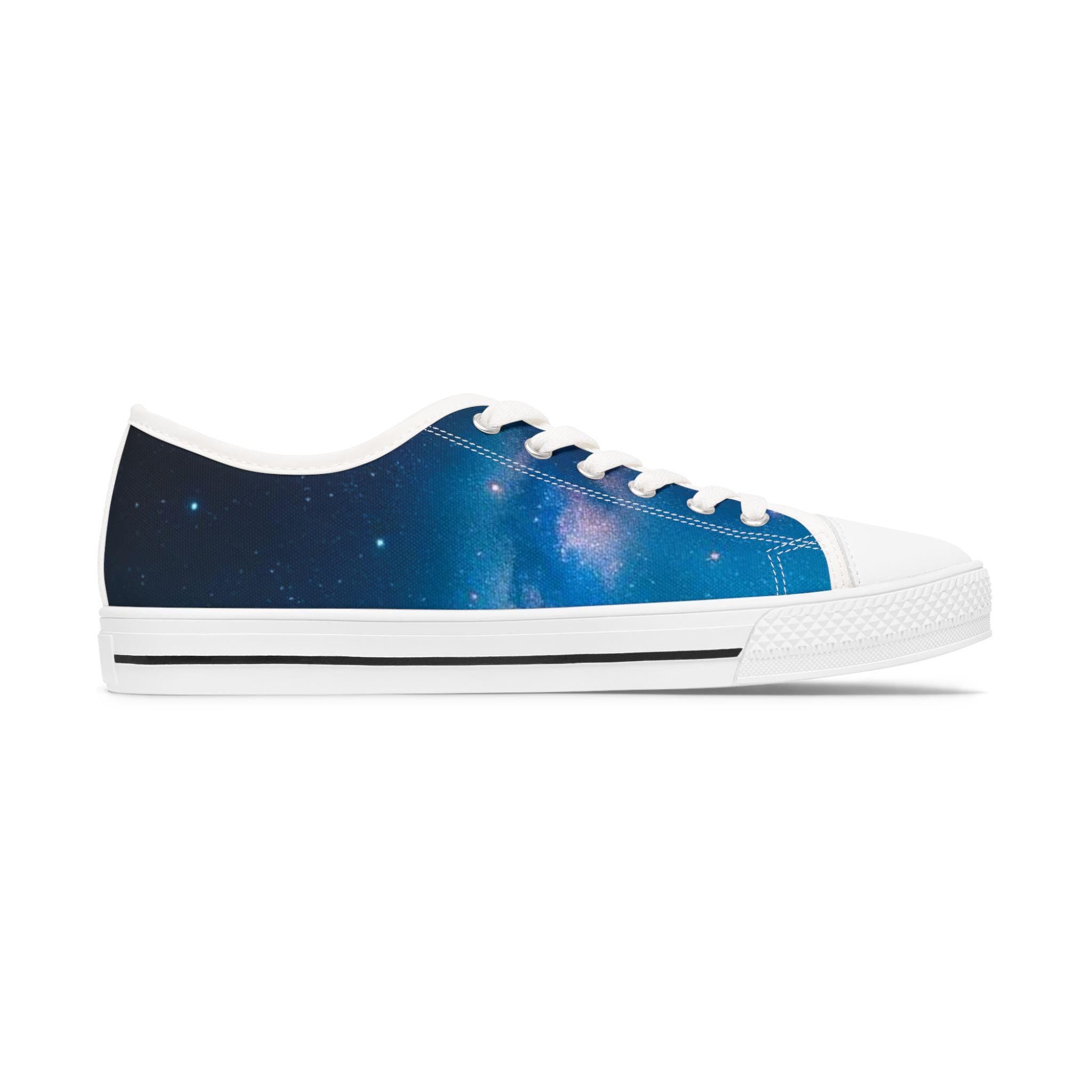 Galaxy Nebula Low Top Sneakers | Space Print Canvas Shoes