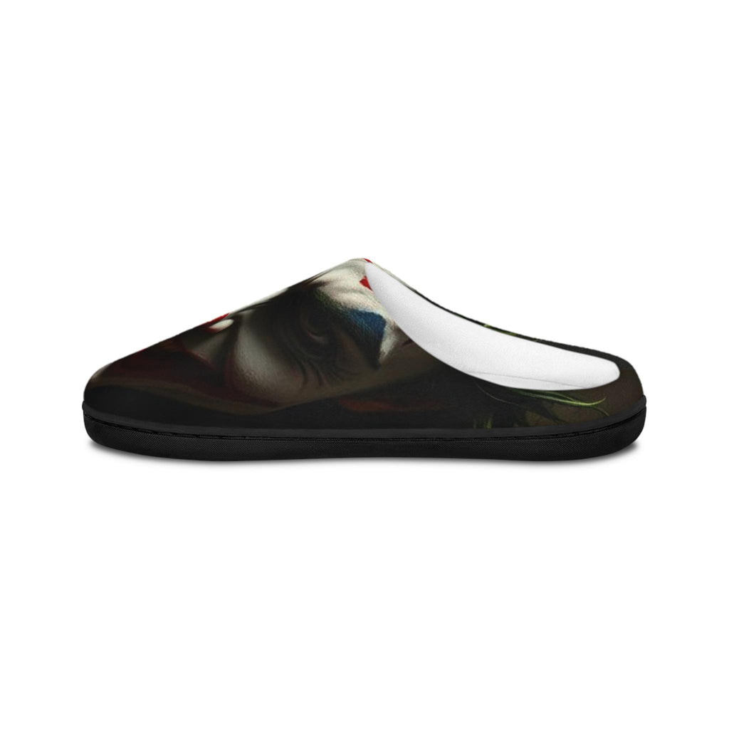 Joker Clown Face Men's Indoor Slippers | Horror Movie Character Slip-Ons