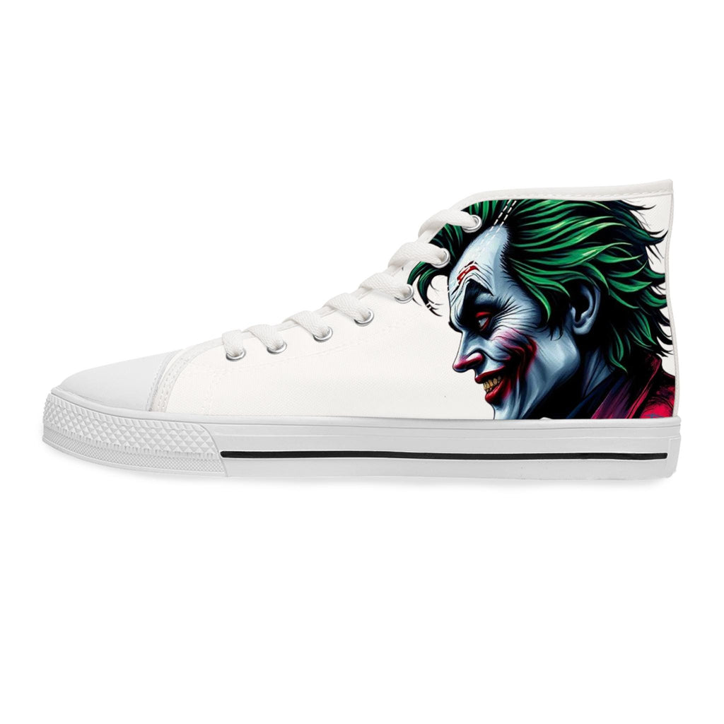 Joker Face Illustration Women's High Top Sneakers | Clown Villain Art