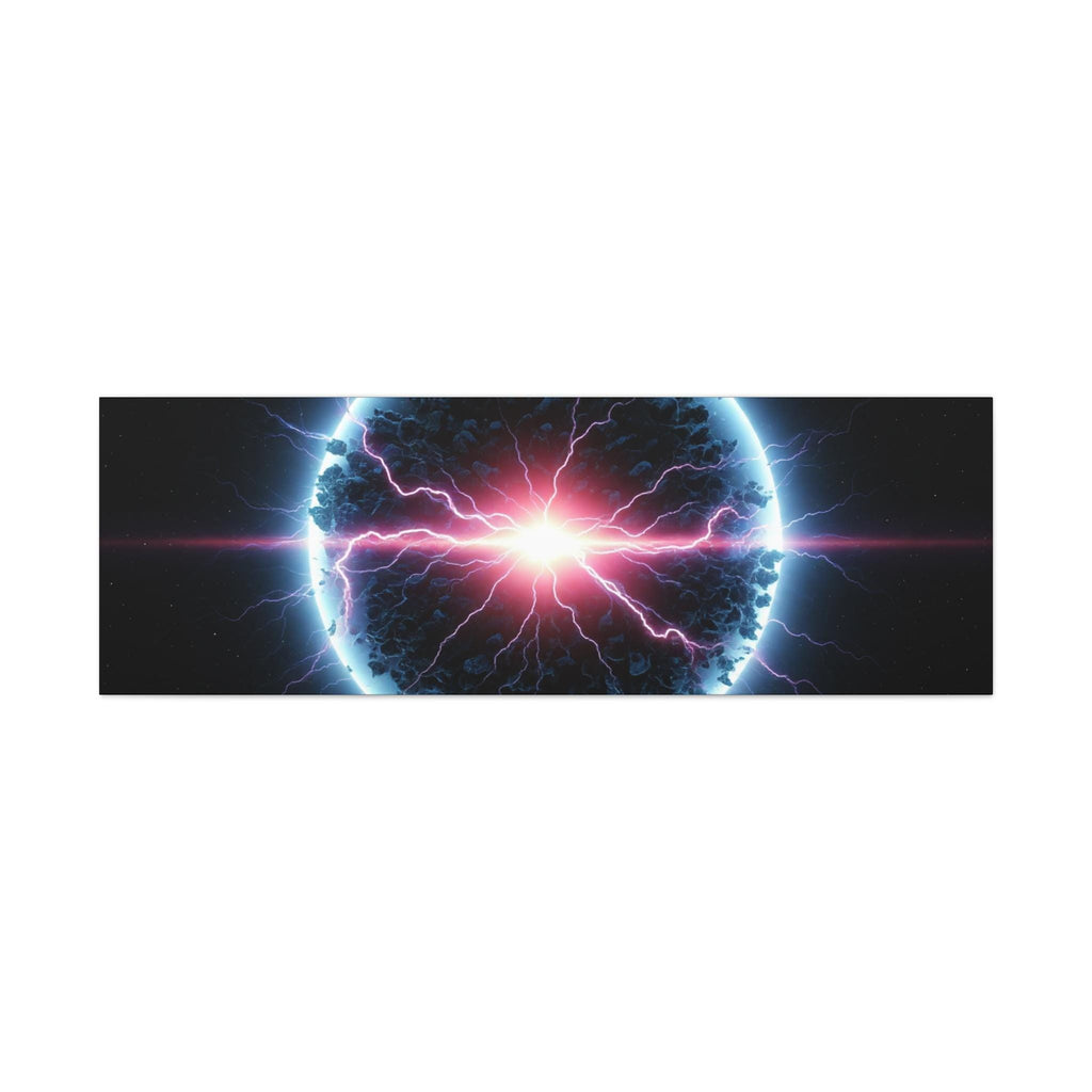 Neon Electric Orb Matte Canvas
