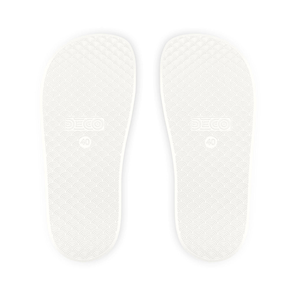 Graffiti Emoji Slide Sandals | Removable-Strap Slides