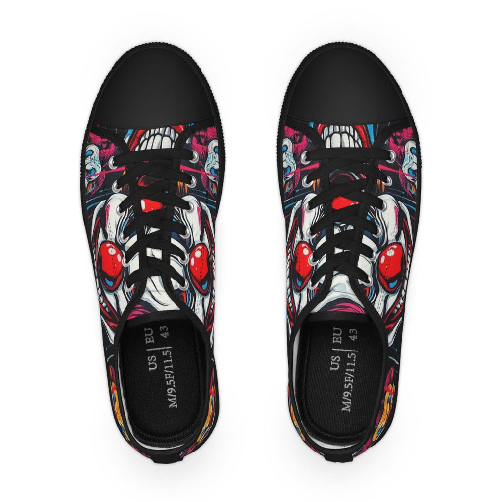 Scary Grinning Clown Sneakers | Low Top Sneakers