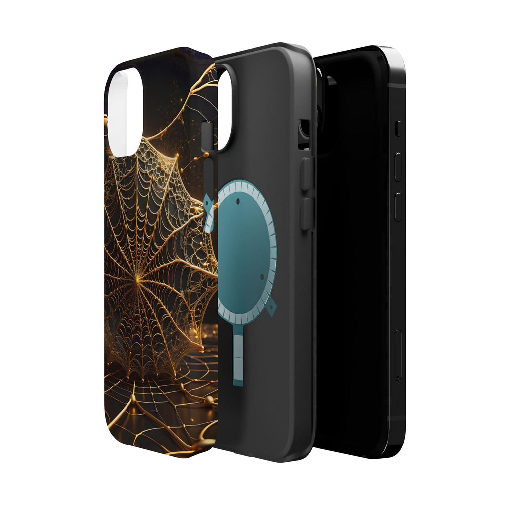 Golden Spiderweb Phone Case | Magnetic Impact-Resistant Case