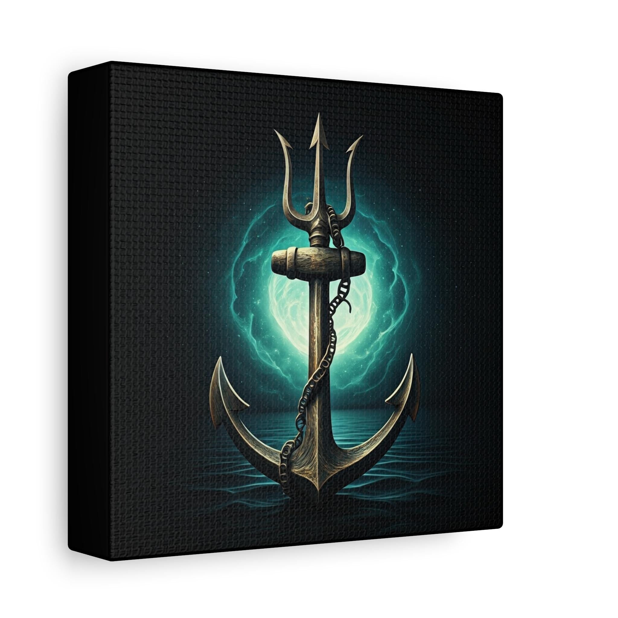 Anchor Trident Canvas | Matte Stretched Wall Art