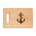 Nautical Anchor Engraved Wooden Cutting Board | Rustic Paddle or Rectangle