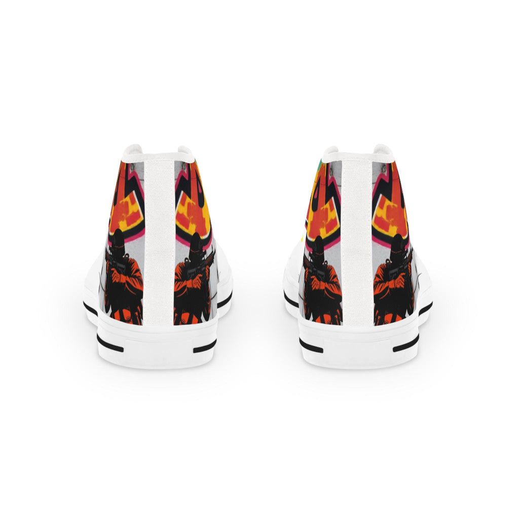 Graffiti Soldier High Top Sneakers | Street Art Canvas Shoes