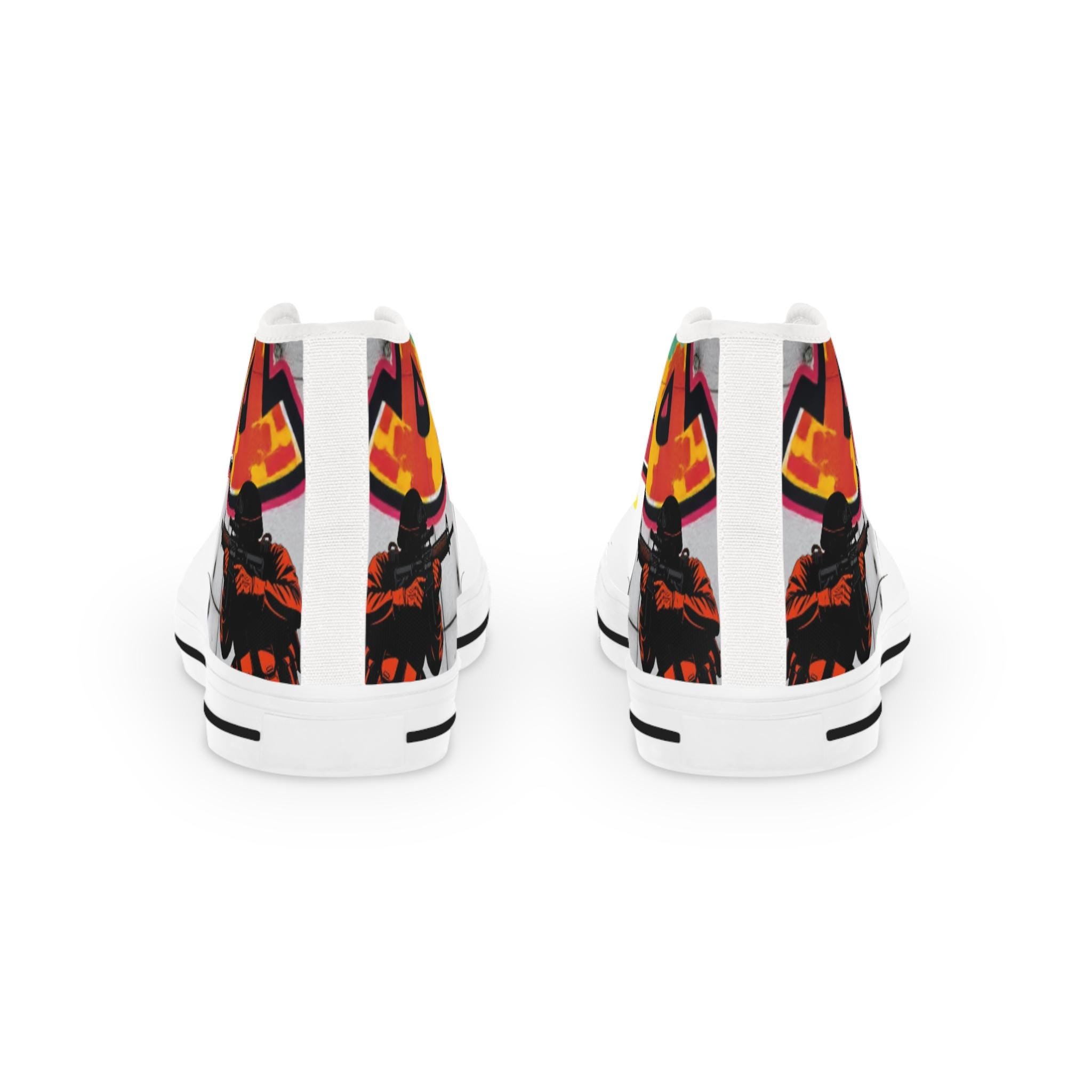 Graffiti Soldier High Top Sneakers | Street Art Canvas Shoes