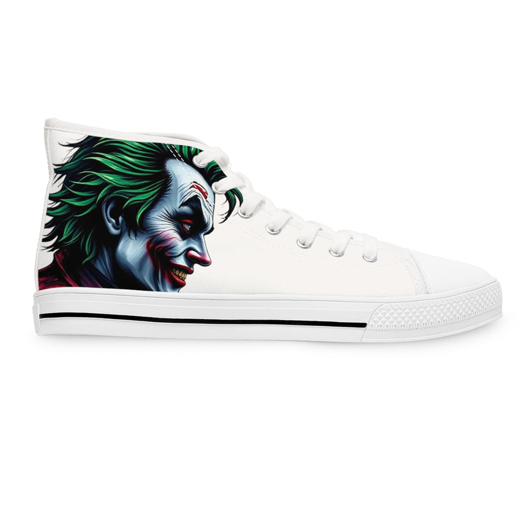 Joker Face Illustration Women's High Top Sneakers | Clown Villain Art