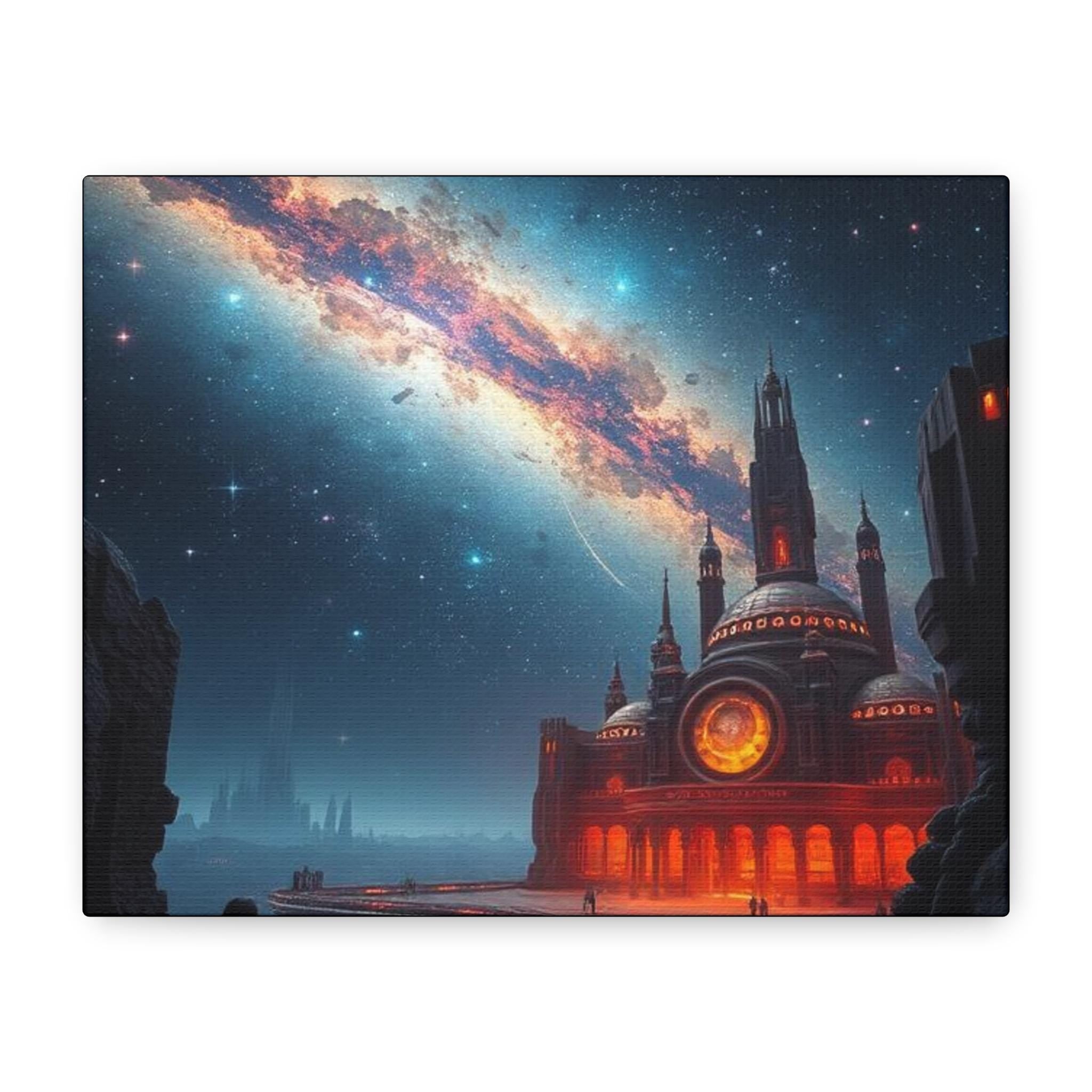 Celestial Cityscape Canvas