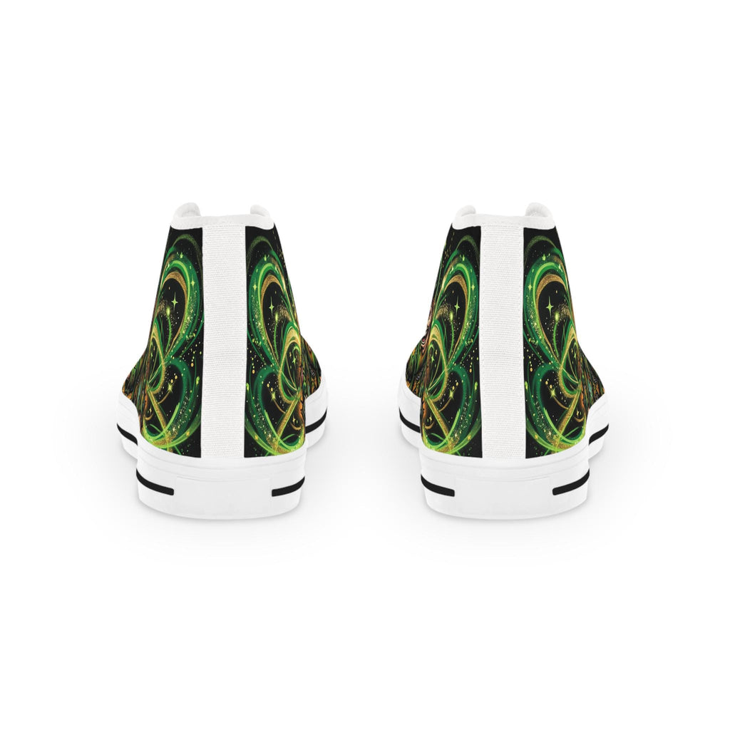 Green Evil Leprechaun High Top Sneakers | Nautical Sea Monster Shoes