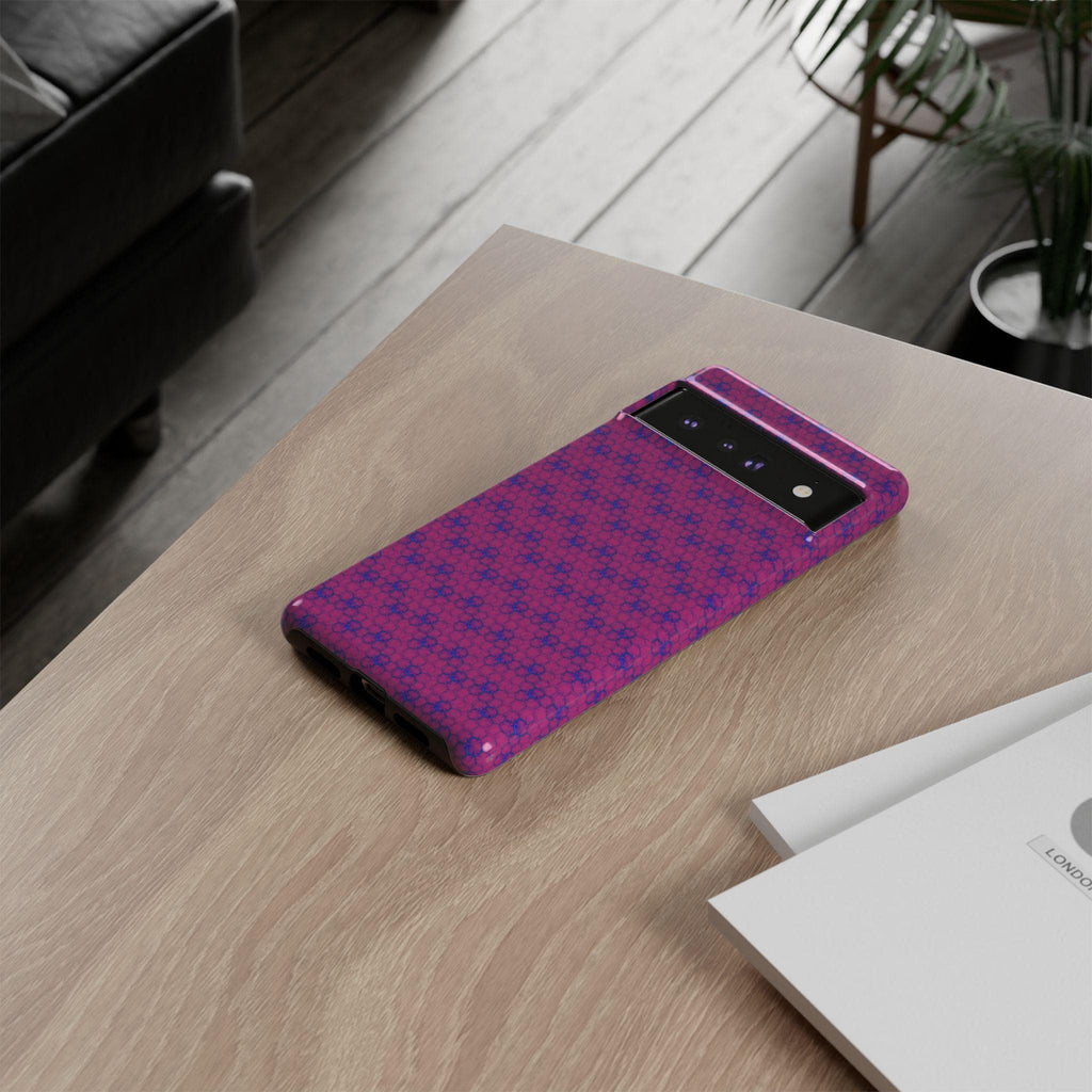 Pink Hexagon Pattern Tough Case | Geometric Phone Cover